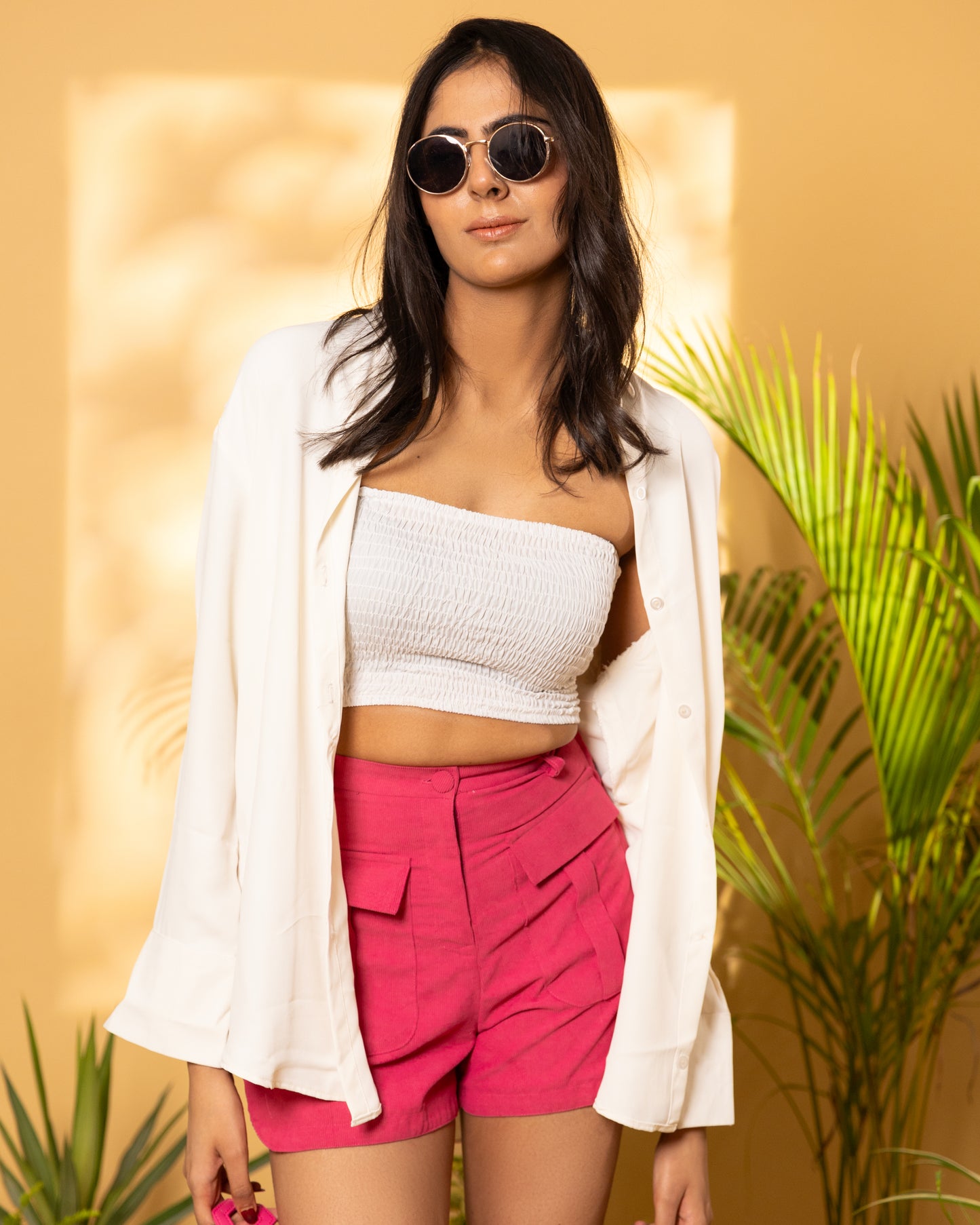 French Rose Corduroy Shorts