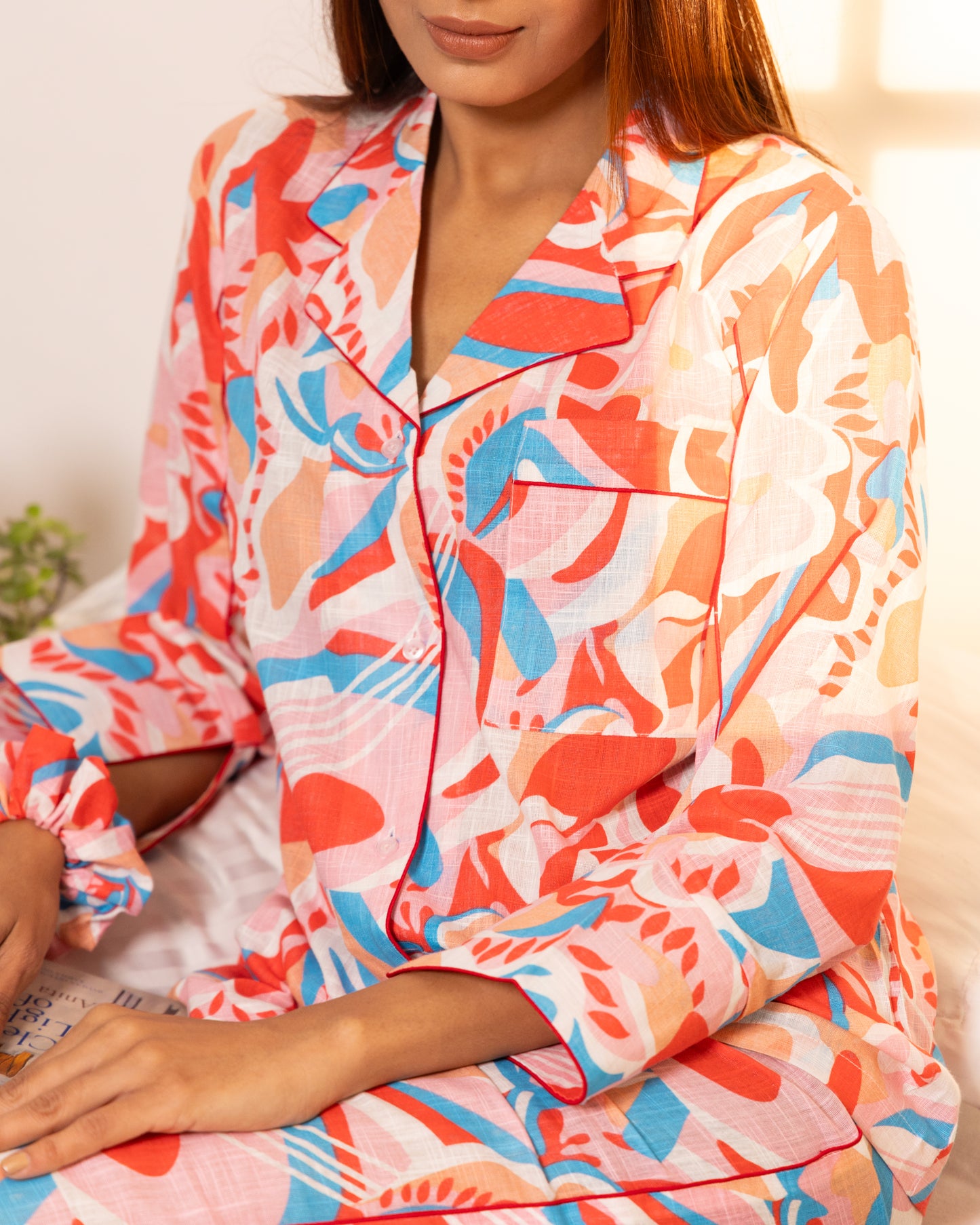 Crimson Comfort Pajama Set