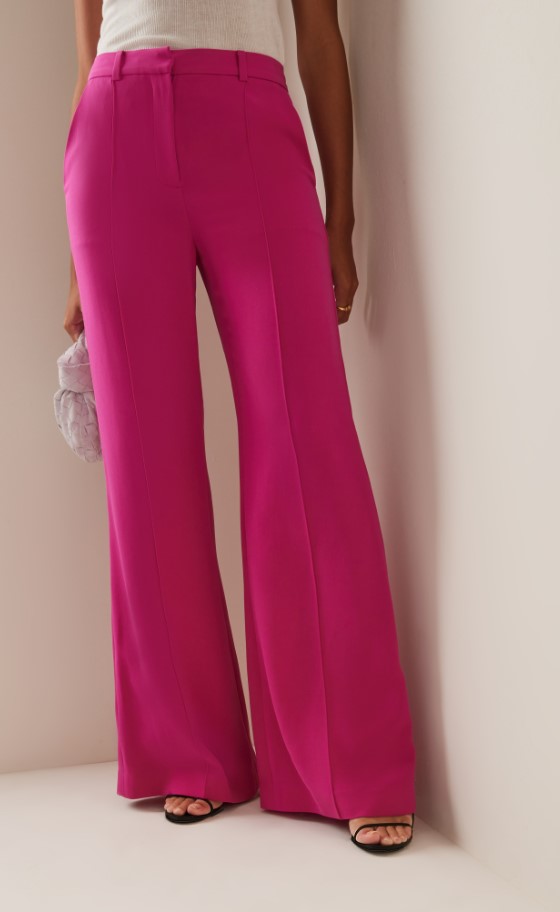 Hot Pink Solid Trousers