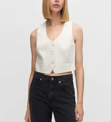 Ivory Moonlight Tailored Waistcoat | Gilet