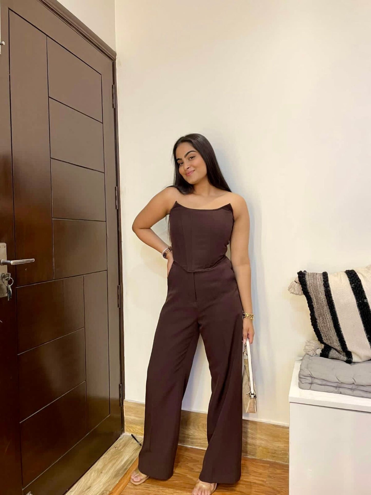 Chocolate Brown Flared Pants