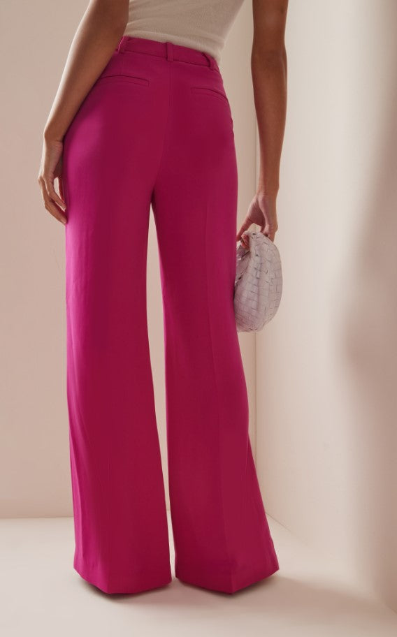 Hot Pink Solid Trousers