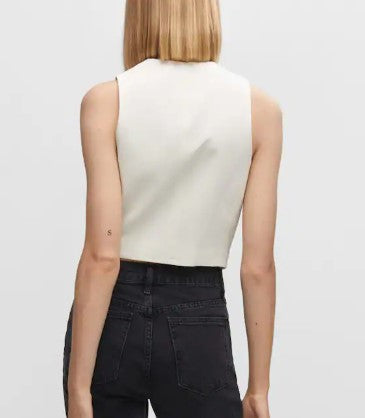 Ivory Moonlight Tailored Waistcoat | Gilet