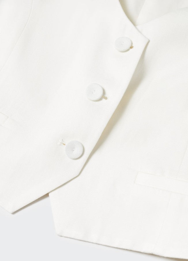 Ivory Moonlight Tailored Waistcoat | Gilet