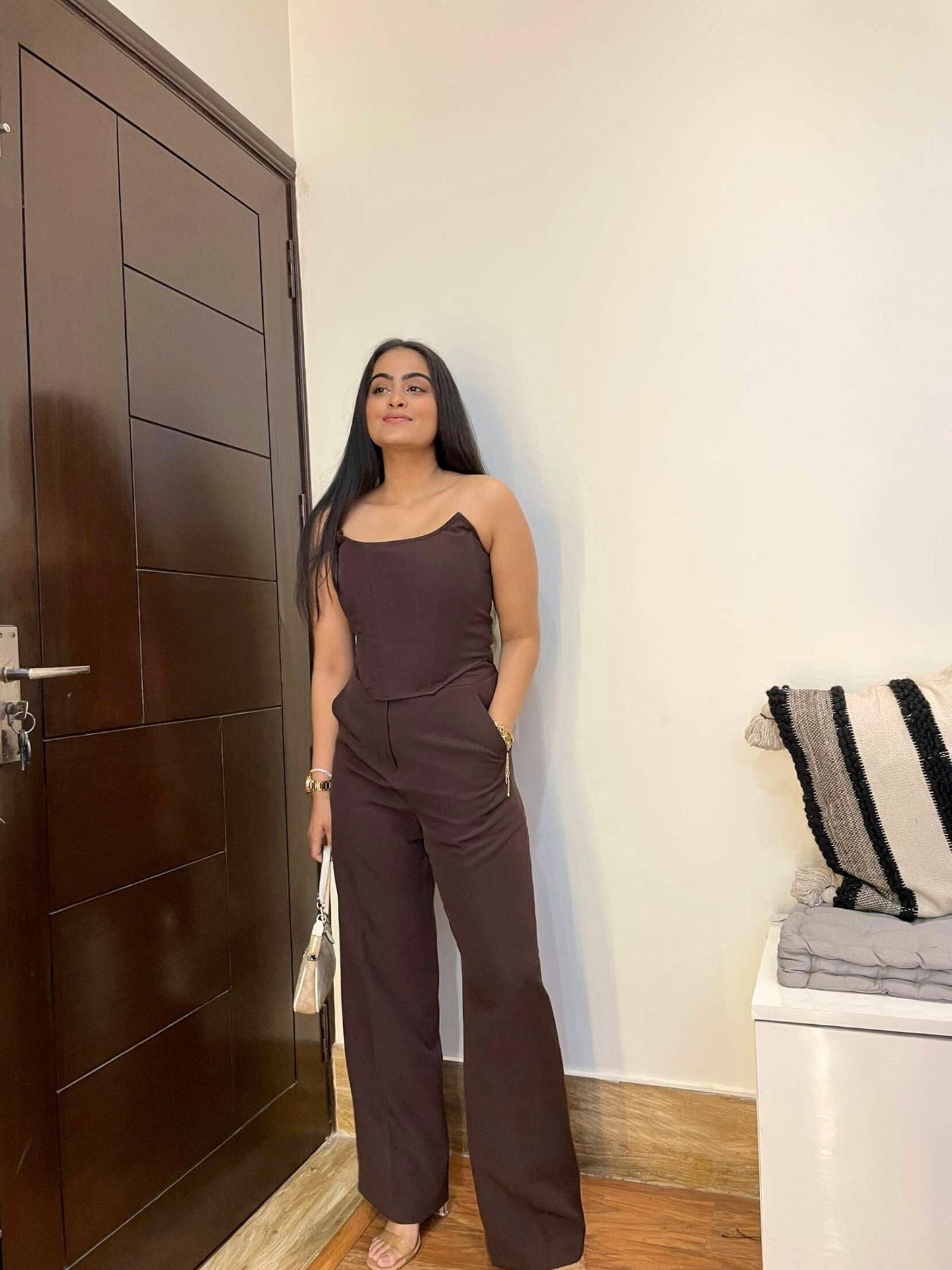 Chocolate Brown Flared Pants