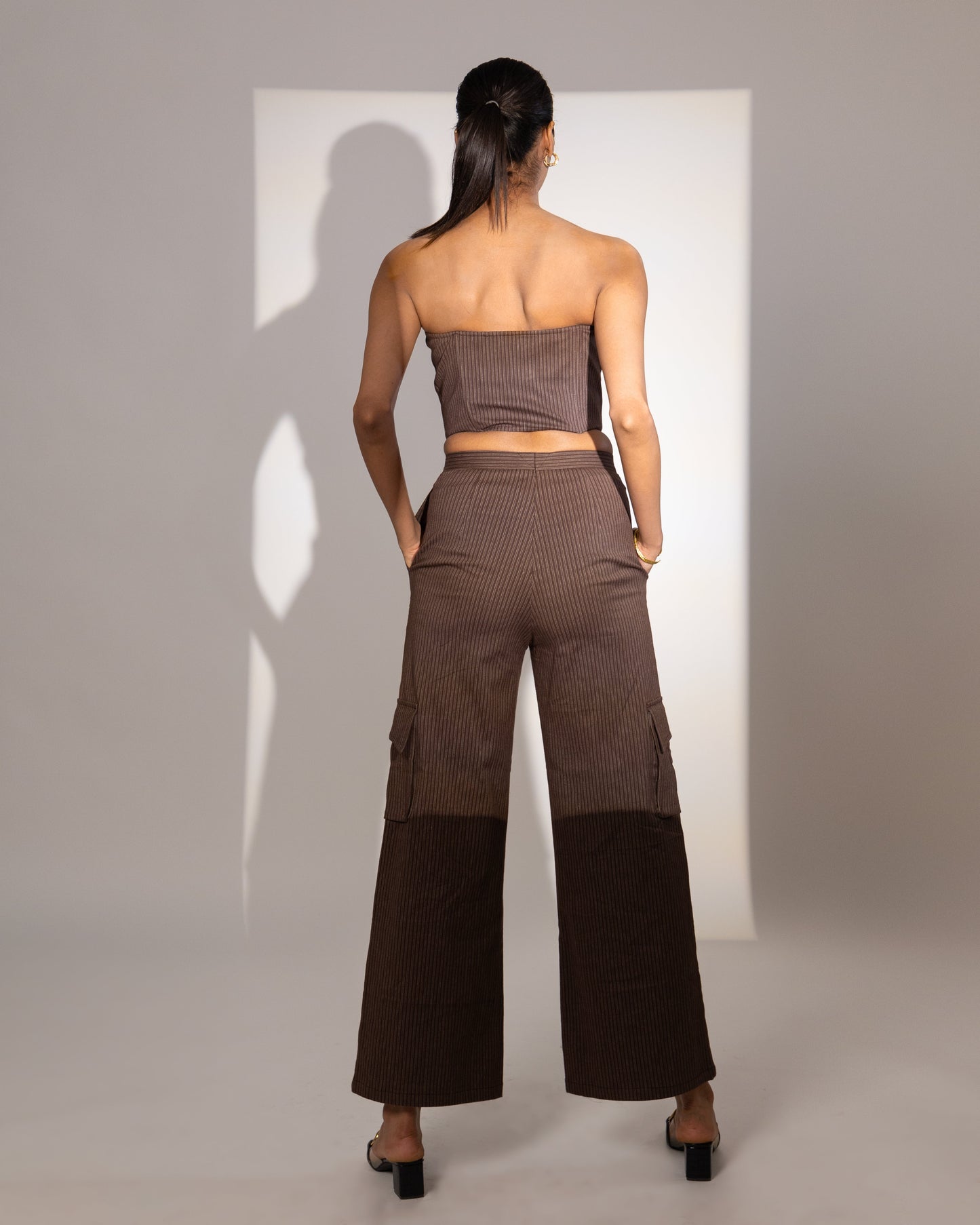 Evelyn Bronze Tailored Corset Top | Set