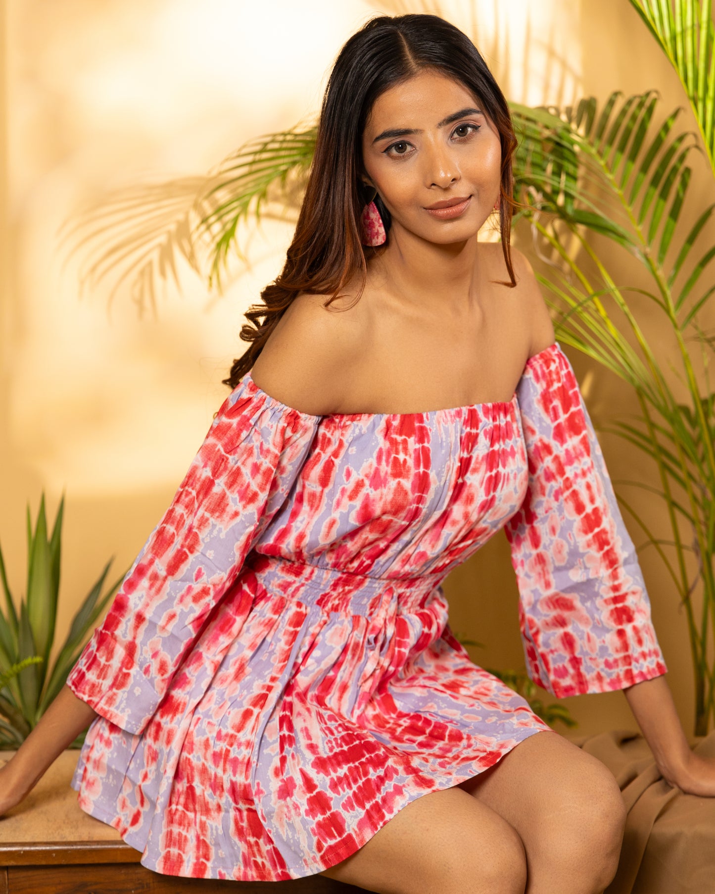 Coral Breeze Tie Dye Romper