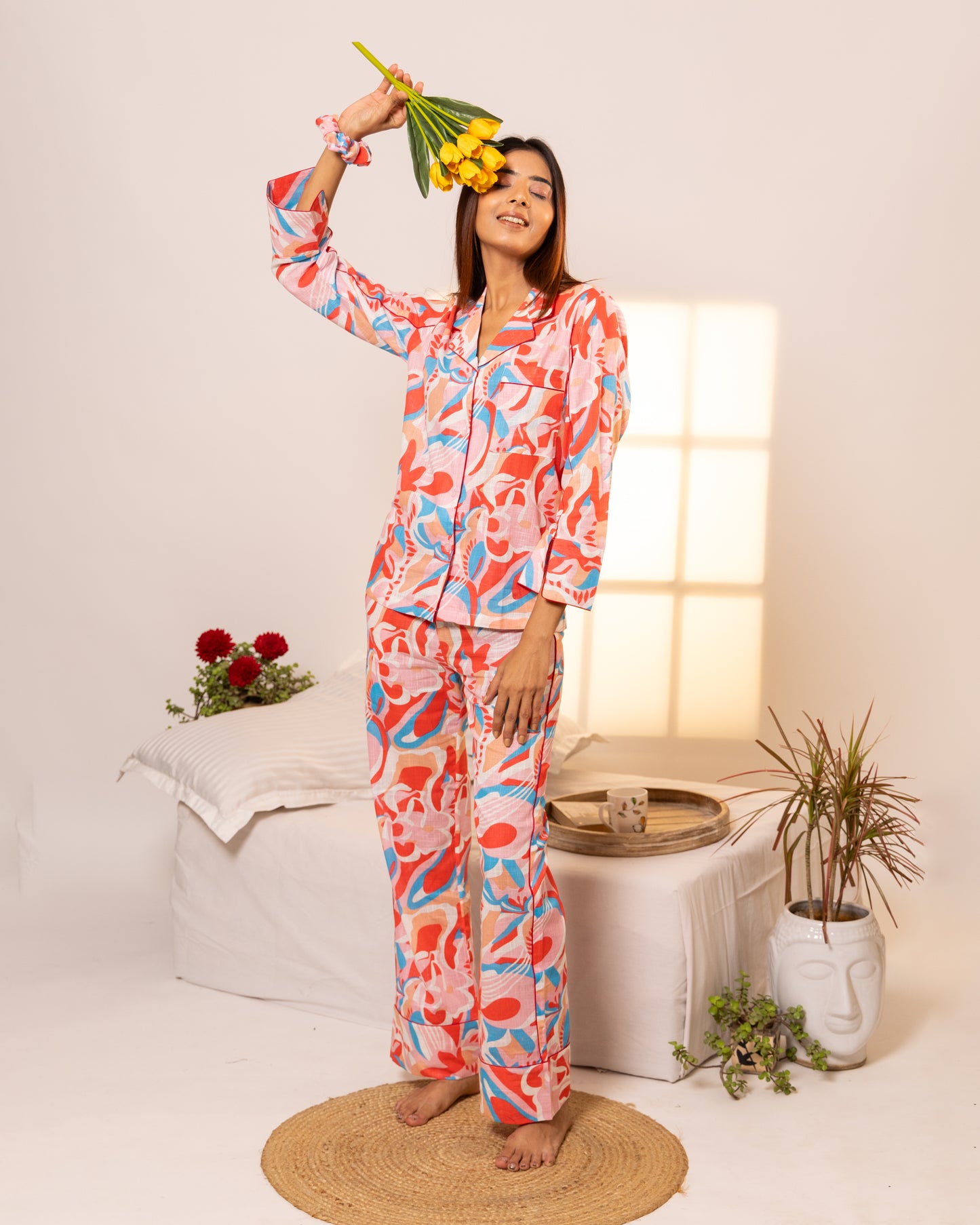 Crimson Comfort Pajama Set