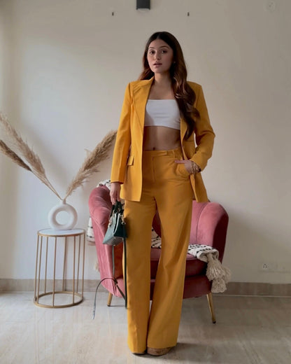 Mustard Yellow Powersuit Set