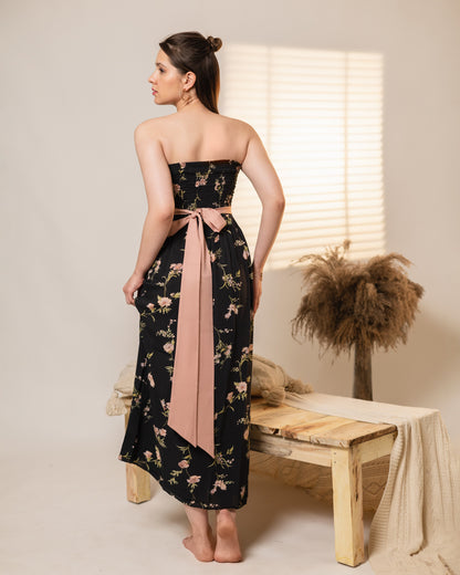 Soft Symphony Shirred Maxi Dress